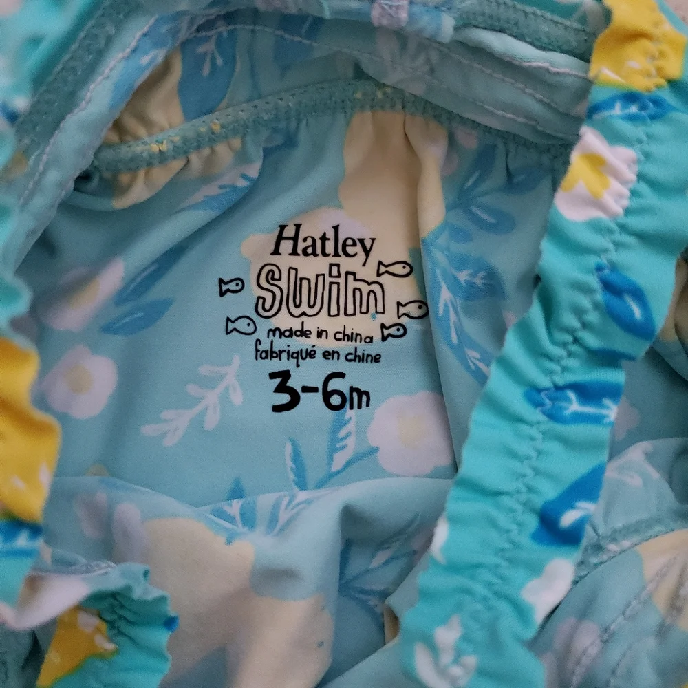 Hatley Baby Girls' Cute Lemons Ruffle Swimsuit sz3-6m